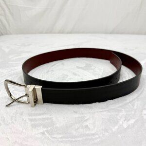 Double Sided Reversible Unisex Faux Leather Belt 53" x 1.5" Black Brown